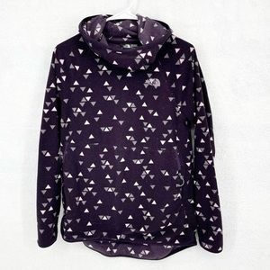 The North Face Purple Glacier Alpine Geometric Pullover Turtle Shape Hood
